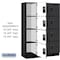 Salsbury Industries 4 Tier Designer Locker, 54"Wx76"Hx18"D, 12 Door, Black 18-24368BLK - alternate 3